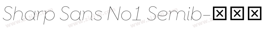 Sharp Sans No1 Semib字体转换